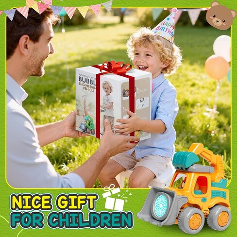 Bubble Machine for Toddlers 3-6: Construction Truck Bubble Lawn Mover, 2-in-1 Handheld Push Automatic Bubble Blower with Led Lights USB Rechargeable, Bubbles Toy for Kids Boy Girl 3-6 Year Old in Kuwait