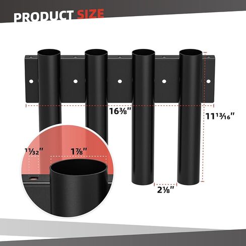 2 Pack Shovel Holder for Truck, Heavy Duty 8-Holes Hand Tool Rack for Truck Trailers & Garage or Shed Walls, Tool Holder for Shovels, Rakes, Hoes - 4 Holes in 1 Group in Kuwait