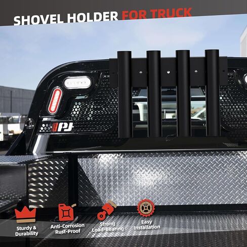 2 Pack Shovel Holder for Truck, Heavy Duty 8-Holes Hand Tool Rack for Truck Trailers & Garage or Shed Walls, Tool Holder for Shovels, Rakes, Hoes - 4 Holes in 1 Group in Kuwait