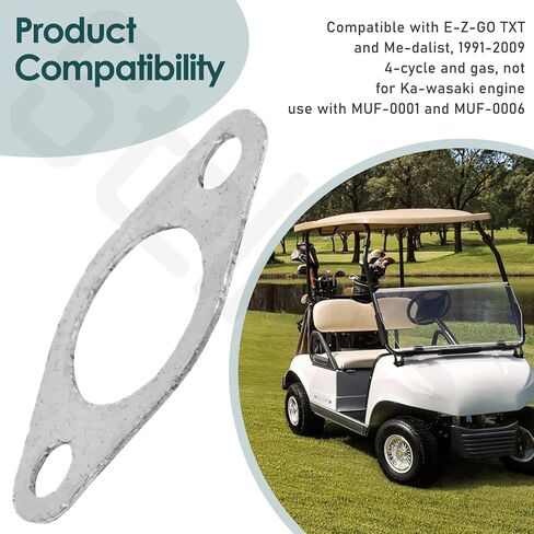 استبدال حشية العادم MUF-0011 متوافق مع E-Z-GO TXT وMe-dalist 4-Cycle والغاز (1991-2009)، حشية العادم ليست لعربة الجولف Ka-wasaki 25531G1 in Kuwait