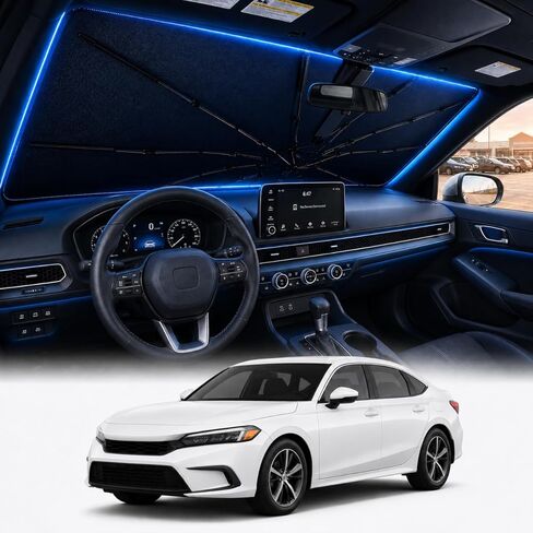 [ترقية 2026] مظلة DooGooCoo للزجاج الأمامي للسيارة Honda Accord 2023-2025 2026 [حجب ضوء الشمس بنسبة 100%، كريستال ثلجي بارد] مظلة للزجاج الأمامي للسيارة لمظلة الشمس Accord، مقاس مخصص. in Kuwait