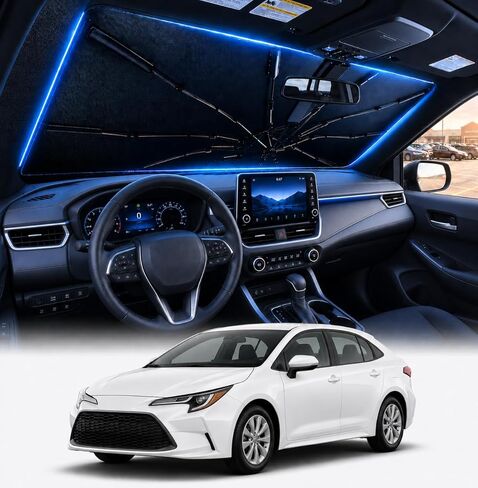 [ترقية 2026] مظلة DooGooCoo للزجاج الأمامي للسيارة Honda Accord 2023-2025 2026 [حجب ضوء الشمس بنسبة 100%، كريستال ثلجي بارد] مظلة للزجاج الأمامي للسيارة لمظلة الشمس Accord، مقاس مخصص. in Kuwait