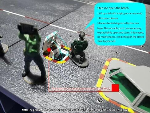 XMBRICDIYY 1/72 نموذج سطح حاملة الطائرات من فئة نيميتز، B1 وحدة المنجنيق 2 الموقع مع حامل أكريليك in Kuwait