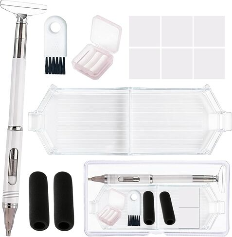 ZYNYXY 14PCS Diamond Art Pens Kits, Self-Stick Drill Pens, Refillable Wax Pen with Metal Correction, Diamond Art Accessories Tray for Nail & 5D DIY Diamond Painting (Pink-Purple) in Saudi Arabia