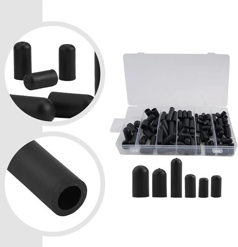 105Pcs Vacuum Dust Cap For Automobile Crburetor Rubber Dropper Cover Assorted Vacuum Plugs Hose End Cap 3/8'' 5/16'' 4/1'' 7/32' in Saudi Arabia