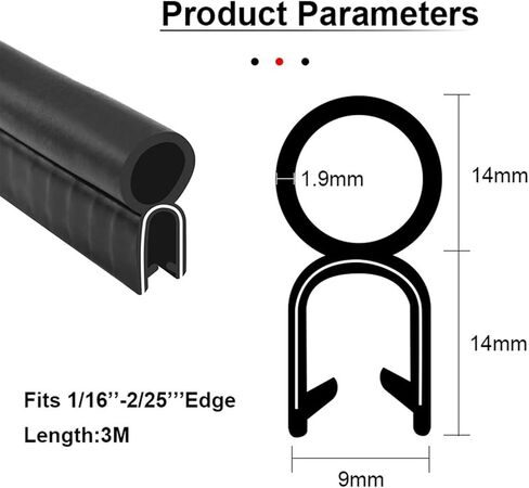 Car Door Edge Guard Seal Strip 3meters U Type Rubber Strip Hardwearing Car Ship Dustproof Trim Soundproofing Waterproof Sealings in Saudi Arabia