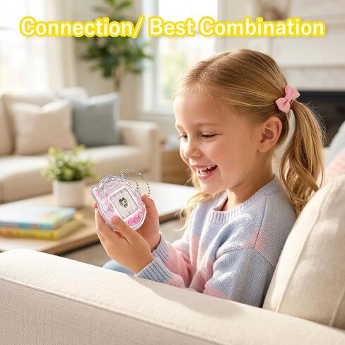 OAJ لحقيبة اتصال Tamagotchi، 3 قطع مع حبل وسلسلة وعروة. حافظة واقية شفافة من البولي كربونات، مناسبة للحيوانات الأليفة الافتراضية، ومتوافقة مع الأطفال والكبار in Kuwait