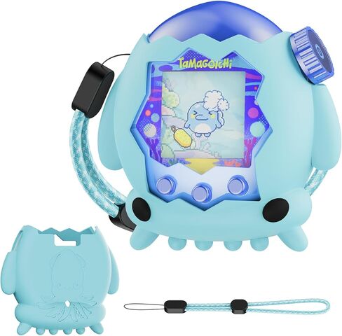 حافظة غطاء سيليكون لـ Tamagotchi Paradise مع حبل قصير، حافظة واقفة متوافقة مع Tamagotchi Paradise، مقاومة للسقوط والخدش (وردي) in Kuwait