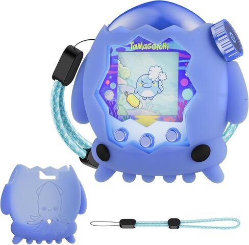 حافظة غطاء سيليكون لـ Tamagotchi Paradise مع حبل قصير، حافظة واقفة متوافقة مع Tamagotchi Paradise، مقاومة للسقوط والخدش (وردي) in Kuwait