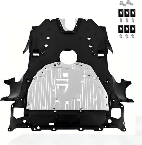 غطاء درع محرك السيارة أسفل غطاء درع محرك السيارة متوافق مع Honda Civic 2016-2021، غطاء المحرك السفلي لغطاء المحرك، استبدال الملحقات يناسب 74110-TBA-A00 74110TBAA00 in Kuwait