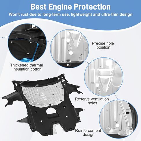 Upgraded 74110-TBA-A00 Lower Engine Splash Shield Guard, Engine Splash Shield Guard Compatible with 2016-2021 Honda Civic 2 Door and 4 Door Models, Replace the Number: 74110-TBA-A00 in Saudi Arabia