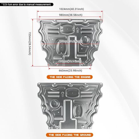Upgrade Engine Splash Shield for Ford Fusion Compatible with Ford Fusion 2013-2020, Under Cover Guards Mud Flaps Directly Replace Original, Manganese Steel in Saudi Arabia