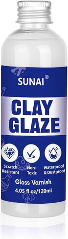 SUNAI 120ml Air Dry Clay Glaze - Ultra Smooth Finish, No Cracking, Perfect for Sculpting & DIY Projects(Gloss) in Saudi Arabia