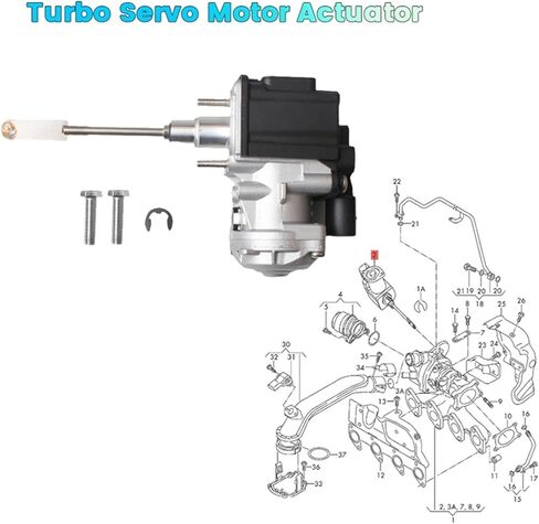 Electronic Turbo Actuator 03F145725G 03F145701F Compatible For VW A1 A3 Seat Skoda 1.2T 03F145701G Boost Turbocharge,Electronic Tu in Saudi Arabia