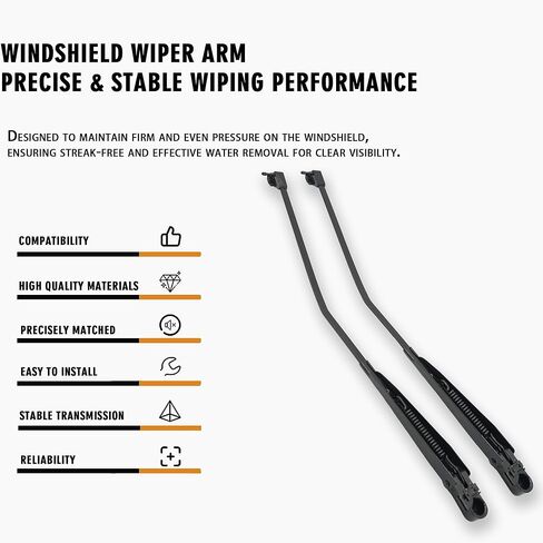1 Pair Front Windshield Wiper Arm Compatible with Chevrolet GMC 1988-1998 Yukon Blazer K1500 K2500 K3500 C1500 C2500 Suburban C3500 C5500 C6500 C7500 C60 C70 Kodiak Replace OE 42782 22110157 in Saudi Arabia