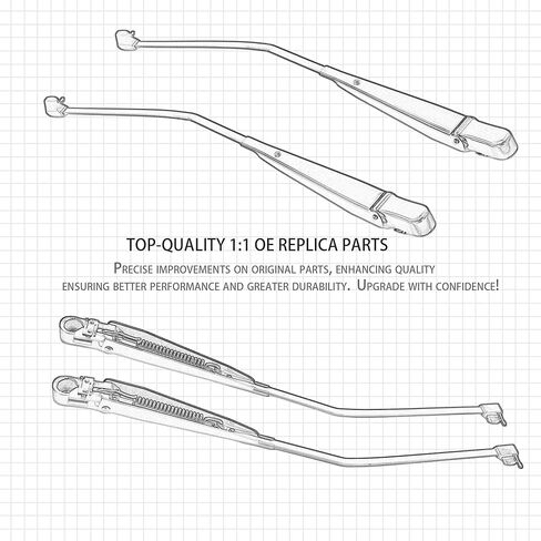 1 Pair Front Windshield Wiper Arm Compatible with Chevrolet GMC 1988-1998 Yukon Blazer K1500 K2500 K3500 C1500 C2500 Suburban C3500 C5500 C6500 C7500 C60 C70 Kodiak Replace OE 42782 22110157 in Saudi Arabia