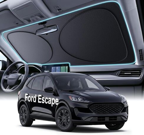 مظلة شمس للزجاج الأمامي مُحدثة لعام 2026 لطراز Tesla Y [ملاءمة مخصصة دقيقة، كتلة فائقة من الأشعة فوق البنفسجية والحرارة] نسيج بتقنية التبريد، متين قابل للطي مع حقيبة تخزين، يناسب العرعر 2020-2026 in Kuwait