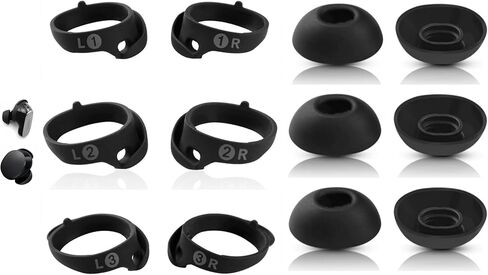 SAVI 8240 Earbuds Ear Tips + Ear Hook Loops + Foam Spare + Earpads Fit Kit Compatible with Plantronics SAVI X40-9pcs in Saudi Arabia