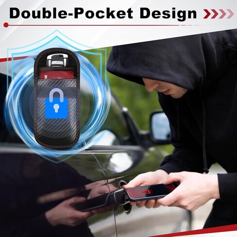عبوتان من حقائب فاراداي لمفاتيح السيارة، حقيبة فاراداي، واقي مفتاح فاراداي المطور مقاس 3.4 بوصة × 5.1 بوصة، حافظة مضادة للسرقة لإشارة RFID لجميع موديلات المركبات in Kuwait