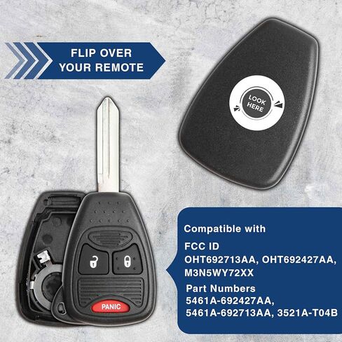 KeylessOption Just the Case Keyless Entry Remote Control Car Key Fob Shell Replacement for OHT692427AA (Pack of 2) in Saudi Arabia