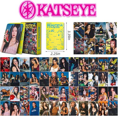 مجموعة هدايا Japior Katseye Merch تتضمن 55 بطاقة صور، 100 ملصق، 1 حقيبة برباط، 6 أساور صفعة، 6 بطاقات لومو، 2 دبابيس، 2 حامل حلقة هاتف، 2 ملصق لاصق، حبل لهدايا المعجبين in Kuwait