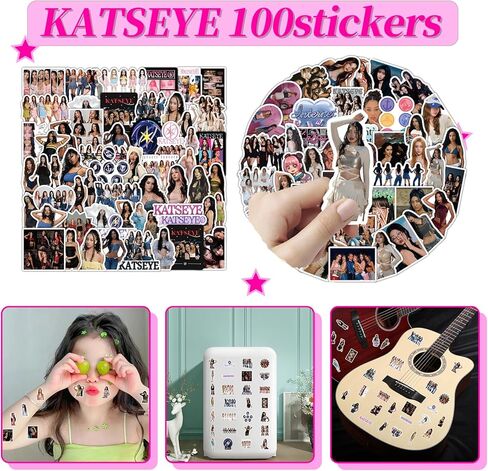 مجموعة هدايا Japior Katseye Merch تتضمن 55 بطاقة صور، 100 ملصق، 1 حقيبة برباط، 6 أساور صفعة، 6 بطاقات لومو، 2 دبابيس، 2 حامل حلقة هاتف، 2 ملصق لاصق، حبل لهدايا المعجبين in Kuwait