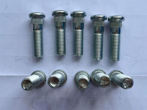 10 قطع من مسامير العجلات الأمامية الخلفية M12x1.5 610-360 متوافقة مع Honda CR-V Civic Accord Pilot Odysse HR-V، Crosstour & Acura RDX، TLX، TSX، TL، RL، NSX، CL، Legen & Isuz Oasis in Kuwait