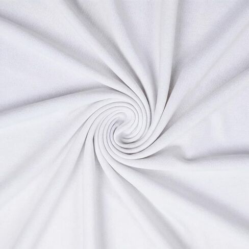 Q&J FABRIC CO. 59 Inches Nylon Spandex Fabric 82% Nylon, 18% Spandex, 5.90 oz/yd², Shiny Swimsuit Fabric, 4-Way Stretch Swimsuit Material, for Sports, Dance, Yoga(White, 1 Yard) in Saudi Arabia