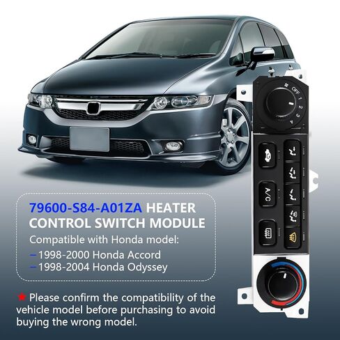 599-268 Heater A/C Control Switch,Climate Control Module Compatible for Honda Accord 1998-2000,Replace# 599-268, 79600-S84-A01ZA in Saudi Arabia
