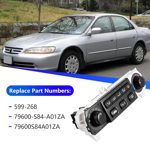599-268 Heater A/C Control Switch,Climate Control Module Compatible for Honda Accord 1998-2000,Replace# 599-268, 79600-S84-A01ZA in Saudi Arabia