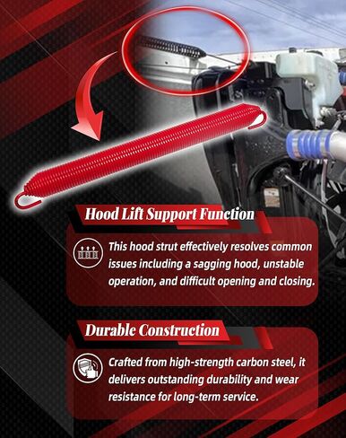 2 قطعة طقم زنبركي ذو غطاء أحمر مناسب لشاحنات سلسلة Peterbilt 388/389 2008-2023 مع كابل ومسامير مسمار مع حلقات الاحتفاظ استبدال L81-6009، 1321315-AS، 13-03662، 13-03663، L92-6017-1065 in Kuwait