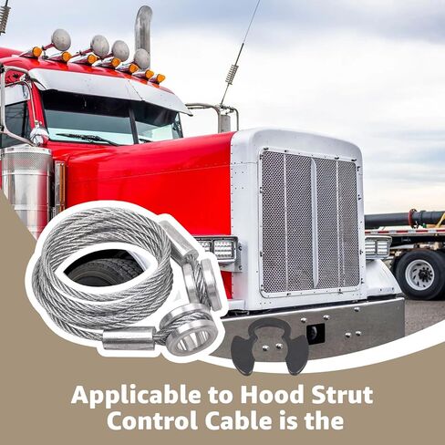 متوافق مع كابل التحكم في غطاء محرك السيارة HLK2047 المناسب، متوافق مع Peterbilt 357 375 377 378 379(1987-2010)، بديل L92-6000-0718، 924-5402 in Kuwait