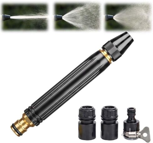 High Pressure Power Washer Nozzle with Connector Set, Power Jet Water with Three Spray Modes, Direct Spray Gun, Multi Function Watering Sprayer for Cleaning Yard Pets Car (1 PCS) in Saudi Arabia