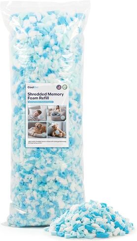 Cool Gel Shredded Memory Foam Refill 3 lb, Cooling Gel Infused Bean Bag Filler for Pillows, Dog Beds, Couch Cushions in Saudi Arabia
