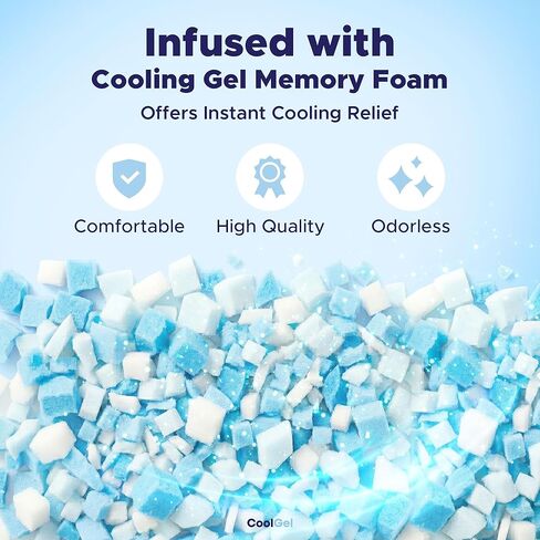 Cool Gel Shredded Memory Foam Refill 3 lb, Cooling Gel Infused Bean Bag Filler for Pillows, Dog Beds, Couch Cushions in Saudi Arabia