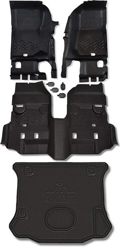 Armorlite® - Fits 07-18 Wrangler JKU 4DR 4PC Full Floor KIT Composite Flooring MESA Smoke B1006710-BLK1-AA in Saudi Arabia