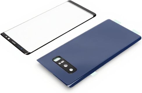 طقم غطاء زجاجي للهاتف Galaxy Note 8، غطاء زجاجي خلفي بديل وغطاء زجاجي للشاشة الخارجية الأمامية. () in Saudi Arabia
