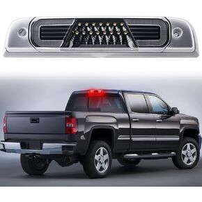 LED 3rd Third Brake Light Compatible with 2019-2025 Silverado Sierra 1500 2500HD 3500HD (Only for Models without Any Cargo Bed Camera) High Mount Rear Brake w/ Truck Cab Cargo Lights, Smoked Len in Saudi Arabia