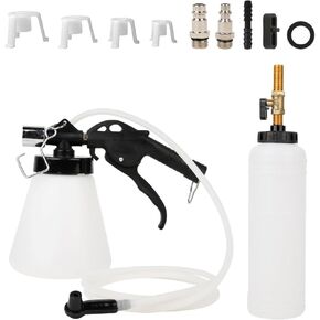 Vacuum Brake Bleeder Kit, 0.9L Vehicle Manual Brake Bleeder Vacuum Pump with 8 Master Cylinder Adapters, 0.75L Refilling Bottle, One-Person Operation Brake Fluid Bleeder for Car Truck SUV Sedan in Saudi Arabia