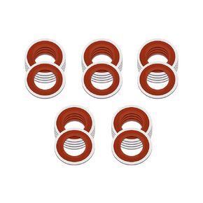 50PCS A/C O-Ring Kit, Air Conditioning System Compressor Port Gasket Repairs Automotive Self-Centered Washer, Replace A/C Compressor Bonded Seal Washer (8mm ID 16.1mm OD) (Red) in Saudi Arabia