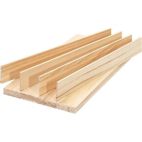 Wood Strips Slats Wooden Dowels for Crafts 1/8" x 1.5" x 12", 20 PCS Decorative Wood Trim Planks for Wall, Square Wooden Sticks for Crafting, Unfinished Pine Lumber Pieces for Woodworking Model Making in Saudi Arabia