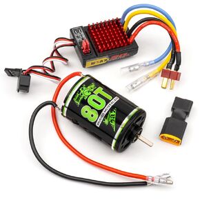 Brushed Power Combo 540 80T 3.175MM Motor 60/320A ESC BEC 6V/2A Splash-Proof for 1/10 RC Crawler Car Axial SCX10 AXI03007 90046 TRX4 D90 Monster Truck in Saudi Arabia