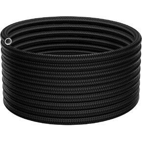6AN PTFE خط خرطوم الوقود 20FT، 1885psi AN6 خرطوم تغذية الوقود 5/16 بوصة معرف، نايلون مع الفولاذ المقاوم للصدأ مضفر للديزل الديزل الحيوي E85 in Kuwait