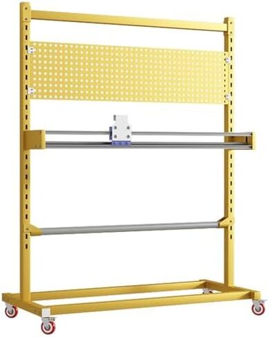 Heavy-Duty Fabric Roll Storage Rack with Adjustable Cutter for Efficient Packing and Shipping in Warehouse or Workshop in Saudi Arabia