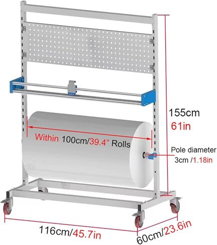 Plastic Wrap Dispenser with Built-in Cutter, 2-in-1 Design for Large Rolls, Perfect for Warehouses and Factories in Saudi Arabia