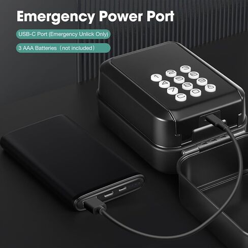 صندوق قفل المفتاح الذكي صندوق قفل بلوتوث إلكتروني مع التحكم في تطبيق Tuya وأنواع رمز PIN، شارك صندوق قفل المفتاح الإلكتروني لمكتب منزل Airbnb Realtor مع تكبل قابل للإزالة (أسود) in Kuwait