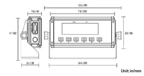 VisionTechShop VIC-100 Indicator, Easy to See Large LCD Display with Backlight, RS232, USB Interface, NTEP Legal for Trade CC# 25-028, Compatible with Floor Scale, Drum Scale, or Any Base in Saudi Arabia
