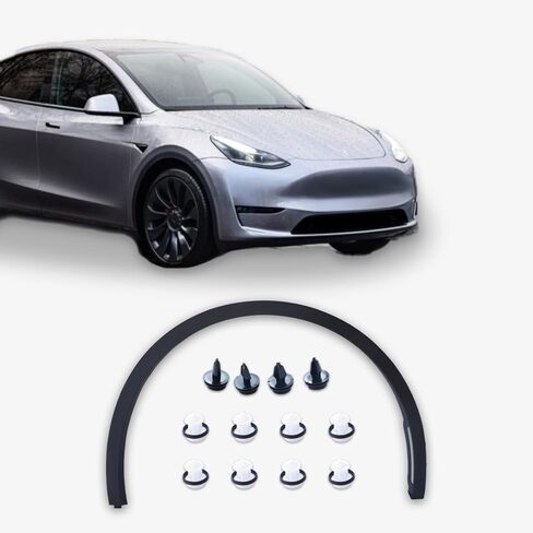 حافة مقوسة للعجلة الأمامية تناسب طراز Tesla Y 2020 2021 2022 2023 2024، غير مناسبة للطراز الجديد، استبدال مشاعل الحاجز لـ 149418600B (الأمامي الأيمن) in Kuwait