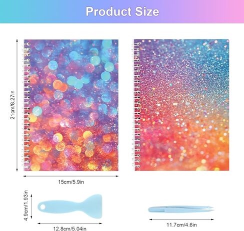 Reusable Sticker Collecting Book, 2 Pack Sticker Zlbum for Collecting Stickers with 64 Blank Release Paper, A5 Stickers Holder Collection Storage Organizer in Saudi Arabia