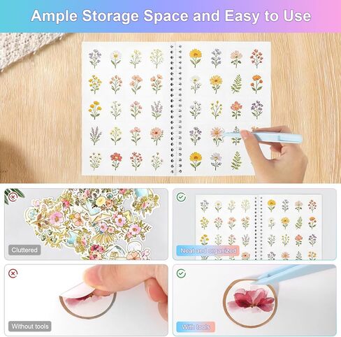 Reusable Sticker Collecting Book, 2 Pack Sticker Zlbum for Collecting Stickers with 64 Blank Release Paper, A5 Stickers Holder Collection Storage Organizer in Saudi Arabia